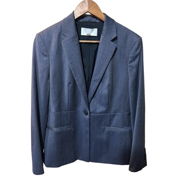 EUC - Hugo Boss Jaliana Blurred Minidessin Wool Jacket - size 8 - Picture 8 of 12